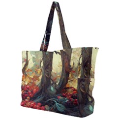 Abstract Texture Forest Trees Fruits Nature Leaves Simple Shoulder Bag by Pakemis