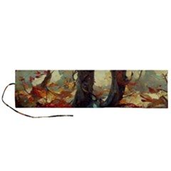 Abstract Texture Forest Trees Fruits Nature Leaves Roll Up Canvas Pencil Holder (l) by Pakemis