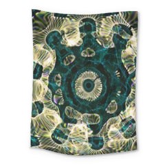 Fractal Glowing Kaleidoscope Wallpaper Art Design Medium Tapestry by Pakemis