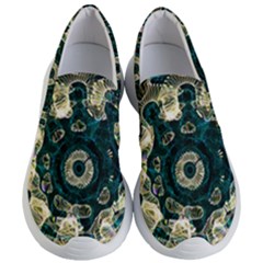 Fractal Glowing Kaleidoscope Wallpaper Art Design Women s Lightweight Slip Ons by Pakemis