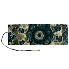 Fractal Glowing Kaleidoscope Wallpaper Art Design Roll Up Canvas Pencil Holder (m) by Pakemis