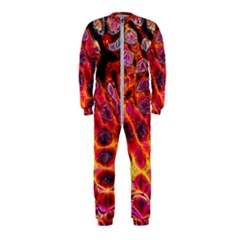 Fractal Black Texture Wallpaper Art Design Onepiece Jumpsuit (kids) by Pakemis