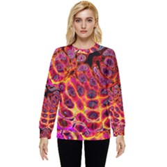 Fractal Black Texture Wallpaper Art Design Hidden Pocket Sweatshirt by Pakemis