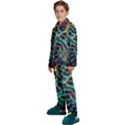 Fractal Abstract Waves Background Wallpaper Kids  Long Sleeve Velvet Pajamas Set View2