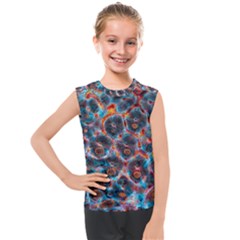 Fractal Black Texture Wallpaper Art Design Art Kids  Mesh Tank Top by Pakemis