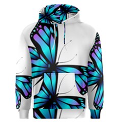 Blue And Pink Butterfly Illustration, Monarch Butterfly Cartoon Blue, Cartoon Blue Butterfly Free Pn Men s Core Hoodie