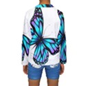 Blue And Pink Butterfly Illustration, Monarch Butterfly Cartoon Blue, Cartoon Blue Butterfly Free Pn Kids  Long Sleeve Swimwear View2