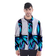 Blue And Pink Butterfly Illustration, Monarch Butterfly Cartoon Blue, Cartoon Blue Butterfly Free Pn Men s Windbreaker