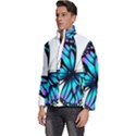 Blue And Pink Butterfly Illustration, Monarch Butterfly Cartoon Blue, Cartoon Blue Butterfly Free Pn Men s Puffer Bubble Jacket Coat View2