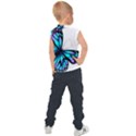 Blue And Pink Butterfly Illustration, Monarch Butterfly Cartoon Blue, Cartoon Blue Butterfly Free Pn Kids  Sport Tank Top View2