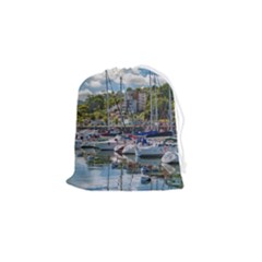 Piriapolis City Port, Maldonado, Uruguay Drawstring Pouch (small) by dflcprintsclothing