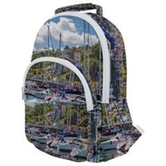 Piriapolis City Port, Maldonado, Uruguay Rounded Multi Pocket Backpack