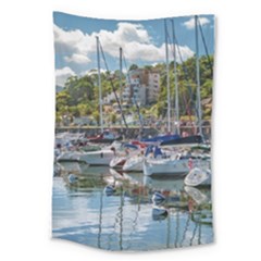 Piriapolis City Port, Maldonado, Uruguay Large Tapestry by dflcprintsclothing