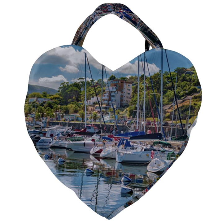 Piriapolis City Port, Maldonado, Uruguay Giant Heart Shaped Tote