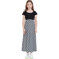 Abstract Background Pattern Geometric Kids  Flared Maxi Skirt by Ravend