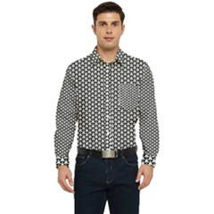 Abstract Background Pattern Geometric Men s Long Sleeve Pocket Shirt  by Ravend