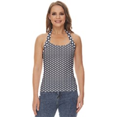 Abstract Background Pattern Geometric Basic Halter Top by Ravend