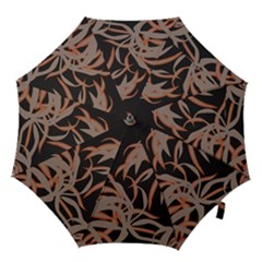 Leaf Leaves Pattern Print Hook Handle Umbrellas (small) by Ravend