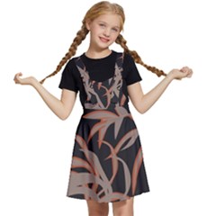 Leaf Leaves Pattern Print Kids  Apron Dress by Ravend