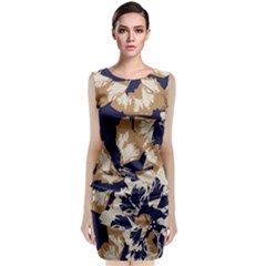 Abstract Flowers Background Pattern Classic Sleeveless Midi Dress by Ravend