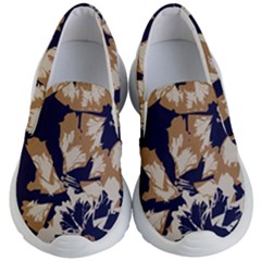 Abstract Flowers Background Pattern Kids Lightweight Slip Ons