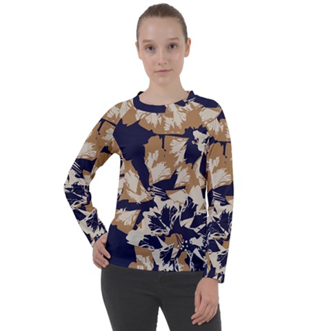 Abstract Flowers Background Pattern Women s Long Sleeve Raglan Tee by Ravend