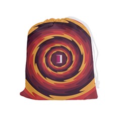 Illustration Door Abstract Concentric Pattern Drawstring Pouch (xl) by Ravend