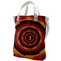 Illustration Door Abstract Concentric Pattern Canvas Messenger Bag by Ravend