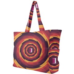 Illustration Door Abstract Concentric Pattern Simple Shoulder Bag by Ravend