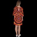 Illustration Door Abstract Concentric Pattern Velour Kimono Dress View4