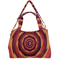 Illustration Door Abstract Concentric Pattern Double Compartment Shoulder Bag by Ravend