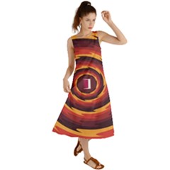 Illustration Door Abstract Concentric Pattern Summer Maxi Dress by Ravend