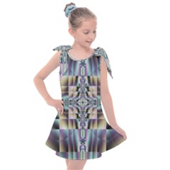 Modern Art Abstract Pattern Kids  Tie Up Tunic Dress by Ravend