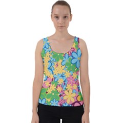 Flower Spring Background Blossom Velvet Tank Top by Ravend