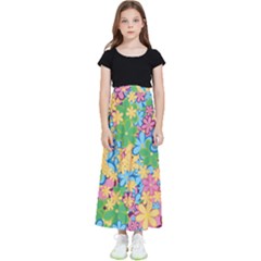 Flower Spring Background Blossom Kids  Flared Maxi Skirt by Ravend