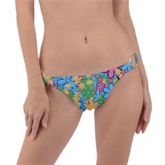 Flower Spring Background Blossom Ring Detail Bikini Bottom by Ravend