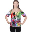 Social Media Interaction Woman Cutout Shoulder Tee View1