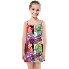 Social Media Interaction Woman Kids  Summer Sun Dress by Ravend