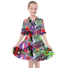 Social Media Interaction Woman Kids  All Frills Chiffon Dress by Ravend