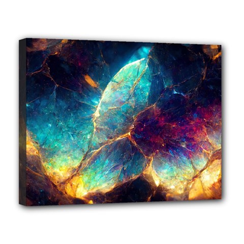 Abstract Galactic Canvas 14  X 11  (stretched) by Ravend