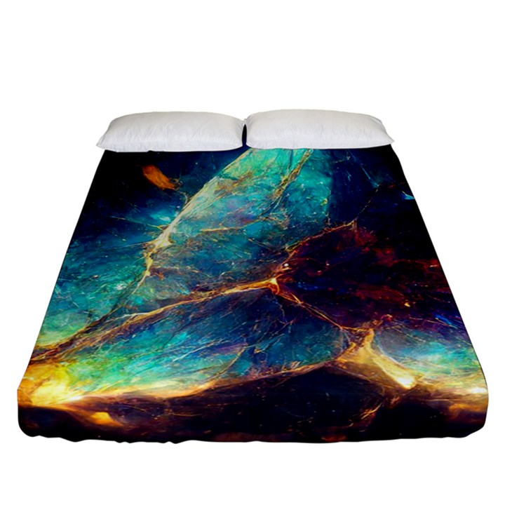 Abstract Galactic Fitted Sheet (California King Size)