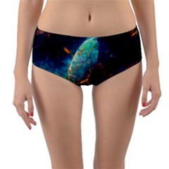 Abstract Galactic Reversible Mid-waist Bikini Bottoms by Ravend