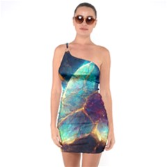 Abstract Galactic One Soulder Bodycon Dress by Ravend