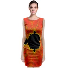 Fractal Mandelbrot Set Pattern Art Sleeveless Velvet Midi Dress