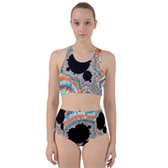 Fractal Abstract Background Racer Back Bikini Set by Ravend