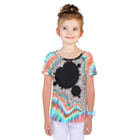 Fractal Abstract Background Kids  One Piece Tee by Ravend