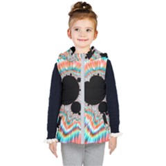 Fractal Abstract Background Kids  Hooded Puffer Vest