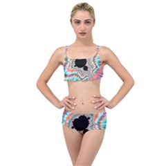 Fractal Abstract Background Layered Top Bikini Set by Ravend