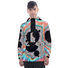 Fractal Abstract Background Men s Front Pocket Pullover Windbreaker