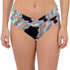 Fractal Abstract Background Double Strap Halter Bikini Bottom by Ravend